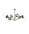 Hunter 6 Svart/Rand taklampa - Ø14 cm, E14, 230V, utan ljuskälla