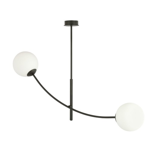 Hunter 2 Svart/Opal taklampa - Ø15 cm, E14, 230V, utan ljuskälla