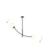 Hunter 2 Svart/Opal taklampa - Ø15 cm, E14, 230V, utan ljuskälla