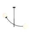 Hunter 2 Svart/Opal taklampa - Ø15 cm, E14, 230V, utan ljuskälla