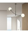Hunter 2 Svart/Opal taklampa - Ø15 cm, E14, 230V, utan ljuskälla