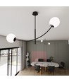 Hunter 2 Svart/Opal taklampa - Ø15 cm, E14, 230V, utan ljuskälla