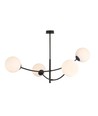Hunter 4 Svart/Opal taklampa - Ø15 cm, E14, 230V, utan ljuskälla.