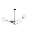 Hunter 4 Svart/Opal taklampa - Ø15 cm, E14, 230V, utan ljuskälla.