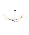 Hunter 4 Svart/Opal taklampa - Ø15 cm, E14, 230V, utan ljuskälla.