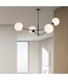 Hunter 4 Svart/Opal taklampa - Ø15 cm, E14, 230V, utan ljuskälla.