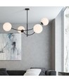 Hunter 4 Svart/Opal taklampa - Ø15 cm, E14, 230V, utan ljuskälla.