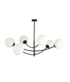 Hunter 6 Svart/Opal taklampa - Ø15 cm, E14, 230V, utan ljuskälla