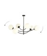 Hunter 6 Svart/Opal taklampa - Ø15 cm, E14, 230V, utan ljuskälla