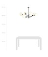 Hunter 6 Svart/Opal taklampa - Ø15 cm, E14, 230V, utan ljuskälla