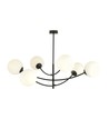 Hunter 6 Svart/Opal taklampa - Ø15 cm, E14, 230V, utan ljuskälla