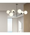 Hunter 6 Svart/Opal taklampa - Ø15 cm, E14, 230V, utan ljuskälla
