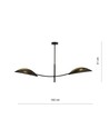 Lotus 2 Svart/Guld taklampa - Ø12 cm, E14, 230V, utan ljuskälla