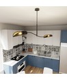 Lotus 2 Svart/Guld taklampa - Ø12 cm, E14, 230V, utan ljuskälla