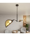 Lotus 2 Svart/Guld taklampa - Ø12 cm, E14, 230V, utan ljuskälla