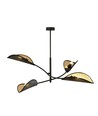 Lotus 4 Svart/Guld taklampa - Ø12 cm, E14, 230V, utan ljuskälla