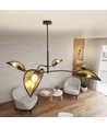 Lotus 4 Svart/Guld taklampa - Ø12 cm, E14, 230V, utan ljuskälla