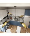 Lotus 4 Svart/Guld taklampa - Ø12 cm, E14, 230V, utan ljuskälla