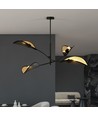 Lotus 4 Svart/Guld taklampa - Ø12 cm, E14, 230V, utan ljuskälla