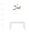 Lotus 6 Svart/Guld taklampa - Ø12 cm, E14, 230V, utan ljuskälla