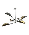 Lotus 6 Svart/Guld taklampa - Ø12 cm, E14, 230V, utan ljuskälla