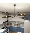 Lotus 6 Svart/Guld taklampa - Ø12 cm, E14, 230V, utan ljuskälla