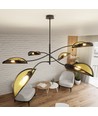 Lotus 6 Svart/Guld taklampa - Ø12 cm, E14, 230V, utan ljuskälla
