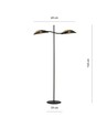 Lotus LP2 Svart/Guld golvlampa - Ø12 cm, E14, 230V, utan ljuskälla