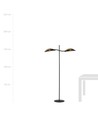 Lotus LP2 Svart/Guld golvlampa - Ø12 cm, E14, 230V, utan ljuskälla