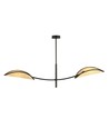 Lotus 2 Svart/Rattan taklampa - Ø12 cm, E14, 230V, utan ljuskälla