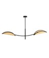 Lotus 2 Svart/Rattan taklampa - Ø12 cm, E14, 230V, utan ljuskälla