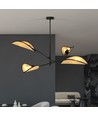 Lotus 4 Svart/Rattan taklampa - Ø12 cm, E14, 230V, utan ljuskälla