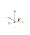 Lotus 4 Vit/Guld taklampa - Ø12 cm, E14, 230V, utan ljuskälla
