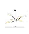 Lotus 6 Vit/Guld taklampa - Ø12 cm, E14, 230V, utan ljuskälla