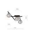 Smart 3 Svart/Grafit taklampa - Ø15 cm, E14, 230V, utan ljuskälla