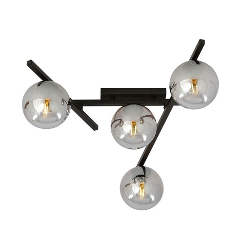 Smart 4 Svart/Grafit taklampa - Ø15 cm, E14, 230V, utan ljuskälla