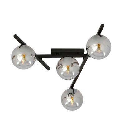 Smart 4 Svart/Grafit taklampa - Ø15 cm, E14, 230V, utan ljuskälla