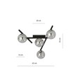 Smart 4 Svart/Grafit taklampa - Ø15 cm, E14, 230V, utan ljuskälla