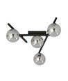 Smart 4 Svart/Grafit taklampa - Ø15 cm, E14, 230V, utan ljuskälla
