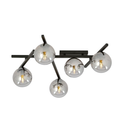 Smart 5 Svart/Grafit taklampa - Ø15 cm, E14, 230V, utan ljuskälla