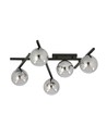 Smart 5 Svart/Grafit taklampa - Ø15 cm, E14, 230V, utan ljuskälla