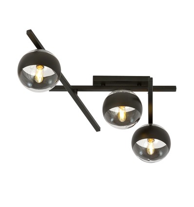 Smart 3 Svart/Rand taklampa - Ø15 cm, E14, 230V, utan ljuskälla