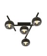 Smart 4 Svart/Rand taklampa - Ø15 cm, E14, 230V, utan ljuskälla