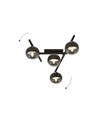 Smart 4 Svart/Rand taklampa - Ø15 cm, E14, 230V, utan ljuskälla