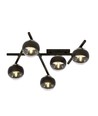 Smart 5 Svart/Rand taklampa - Ø15 cm, E14, 230V, utan ljuskälla