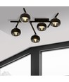 Smart 5 Svart/Rand taklampa - Ø15 cm, E14, 230V, utan ljuskälla