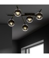 Smart 5 Svart/Rand taklampa - Ø15 cm, E14, 230V, utan ljuskälla