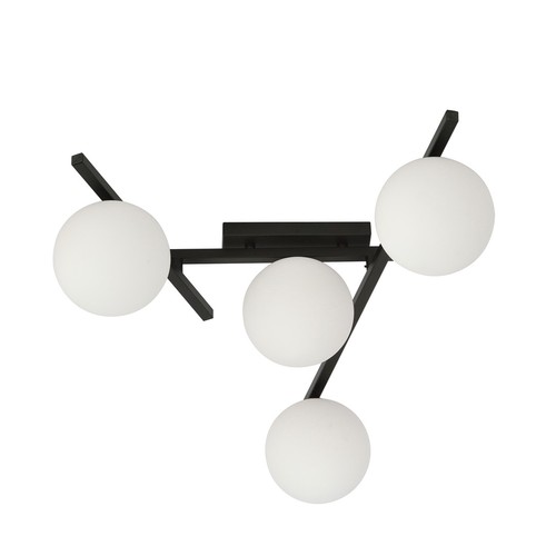 Smart 4 Svart/Opal taklampa - Ø15 cm, E14, 230V, utan ljuskälla.