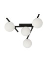 Smart 4 Svart/Opal taklampa - Ø15 cm, E14, 230V, utan ljuskälla.