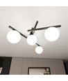 Smart 4 Svart/Opal taklampa - Ø15 cm, E14, 230V, utan ljuskälla.